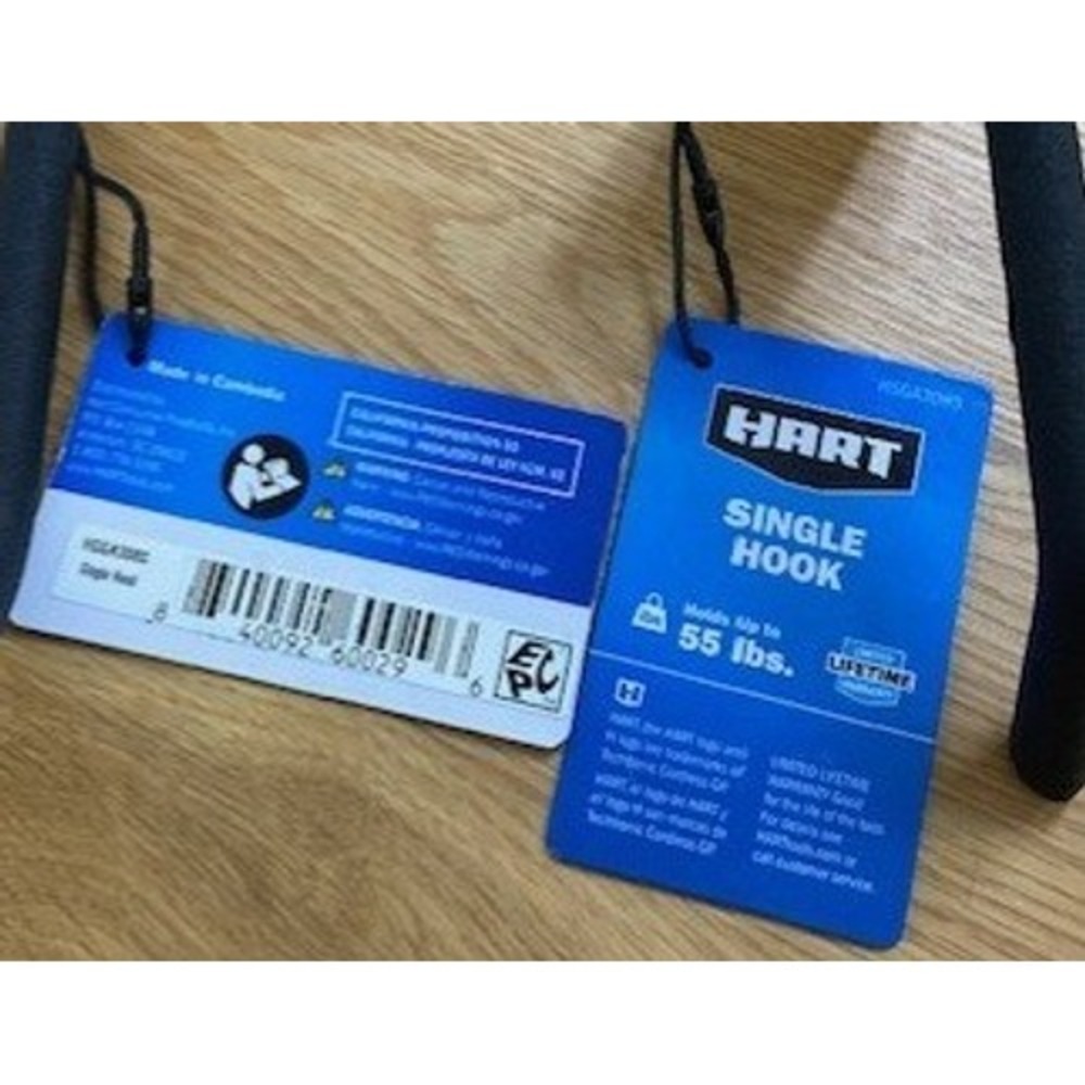 HART Single Hook Black NEW Slatwall Storage Set of 2 55lb HSGA308S